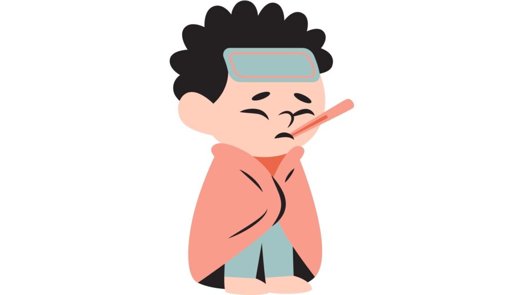 Gambar anak kecil sedang sakit